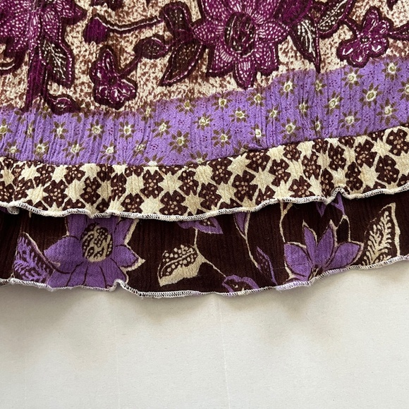 Bila Women Size XL Boho Tunic Top Sheer Lace Embroidered Romantic Praire Western - Picture 8 of 9